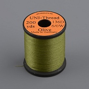 Монтажная нить Uni Thread 6/0 200y Olive  (вощеная)