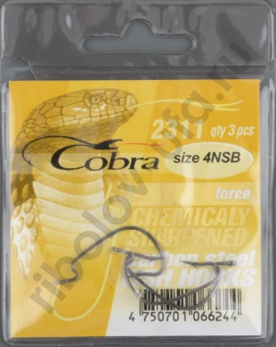 Офсетные крючки Cobra Force сер.2311 разм.004