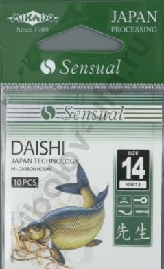 Крючки Mikado - Sensual - Daishi № 14 Gold (с ушком) 