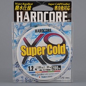Шнур плетёный Duel PE Hardcore Super Cold X8 200м 5Color # 1,2 12,0кг 0.19мм