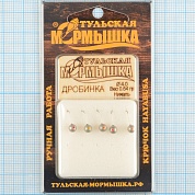 Мормышка вольфрам.Тульская Дробинка с кембриком 4,0мм никель