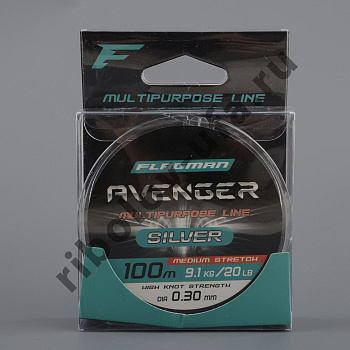 Леска Flagman Avenger Silver Line 100м, 0.30мм, 9.1кг