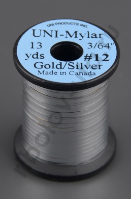 Плоский люрекс UNI-Mylar #12 Gold/Silver 3/64 in ZUM12GS