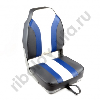 Кресло в лодку Highback Rainbow Boat Seat - угольный/синий/светло-серый