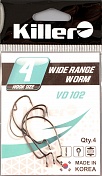 Офсетный крючок Killer Wide rande worm VD-102 № 4