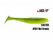 Силиконовая приманка Jig It Flutter 4,4in, 11см 7,8гр цв. 017 кальмар (5шт/уп)