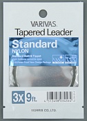 Подлесок конусный Varivas Standard Nylon Tapered Leader (loop) Green/Clear Tip 9 ft 3X