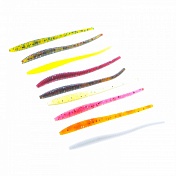 Силиконовая приманка Lucky John Pro Series Wiggler Worm 2.3in 5.84см /Mix1 (9шт/уп)