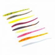 Силиконовая приманка Lucky John Pro Series Wiggler Worm 2.3in 5.84см /Mix1 (9шт/уп)