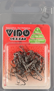 Крючок-двойник Vido Double Parrot Beak №6 BN
