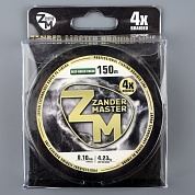 Шнур плетёный Zander Master Braided Line x4 зеленый, 150м, 0.12мм, 5.54 кг