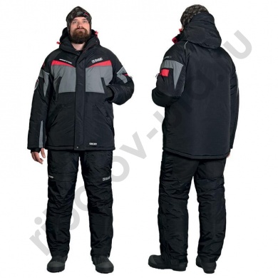 Костюм зимний Alaskan Dakota (куртка+комбинезон) серый/черный р. XL
