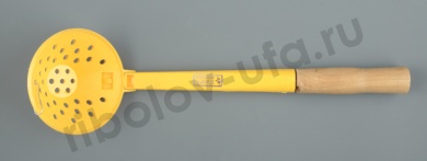 Черпак Пирс пластиковый с деревяной ручкой (желтый)