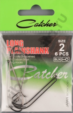 Одинарные крючки Catcher Long Plain Shank № 2