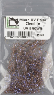 Синель Hareline UV Polar Chenille Micro #40 UV Brown