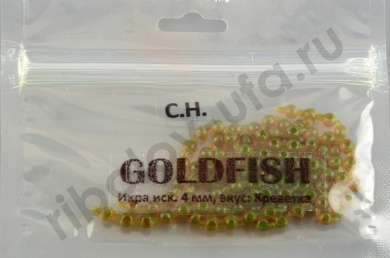 Икра Gold Fish силикон, светонакопительная аромат креветка 4мм, цв.4