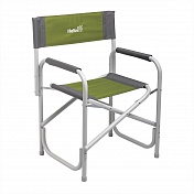 Кресло директорское Nisus до 140кг (алюм.д25) зеленый ромб/серый 