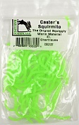 Черви Hareline Casters squirmito the original squiggly worm material  #127 FL Chartreuse