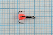 Тройник Dag Master Капля Красный с кр.Mustad №16 UF
