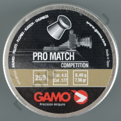 Пуля пневмат. Gamo Pro-Match кал.4,5мм (уп./250шт)