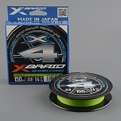 Шнур плетёный Ygk X-Braid Braid Cord  X4 150m #0.8/14lb chartreuse