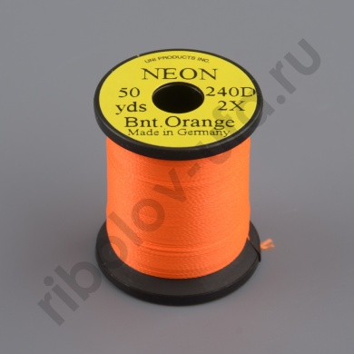 Монтажная нить Uni Neon супер-яркая 1/0 2x Burnt Orange 50y