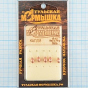 Мормышка вольфрам.Тульская Капля с кембриком 4,0мм медь
