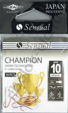 Крючки Mikado - Sensual - Champion №10 Red (фас.=10уп.)
