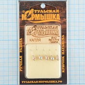 Мормышка вольфрам.Тульская Капля с кембриком 4,0мм серебро