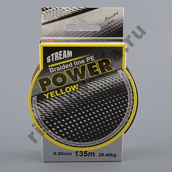 Шнур плетёный Stream Power Yellow 135m 0.20