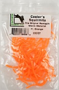 Черви Hareline Casters squirmito the original squiggly worm material  #137 FL Orange