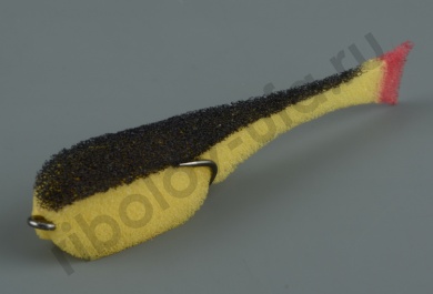 Рыбка поролоновая Leader 125мм цв.желто-черный #07