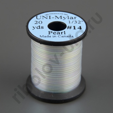 Плоский люрекс Uni-Mylar #14 Pearl 1/32 in ZUM14PE