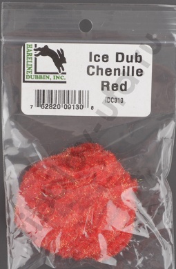Синель Hareline блестящая Ice Dub Chenille #310 Red Idc310