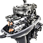 Лодочный мотор 2-х тактный Apache T 9.9 BS с баком 24 л + винт 11 шага