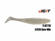 Силиконовая приманка Jig It Flutter 4,4in, 11см 7,8гр цв. 020 кальмар (5шт/уп)