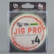 Шнур плетёный Zander Master Jig Pro x4 chartreuse, 150м, 0.12мм