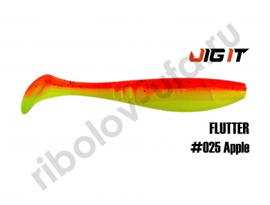 Силиконовая приманка Jig It Flutter 4,4in, 11см 7,8гр цв. 025 кальмар (5шт/уп)