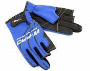 Перчатки спиннингиста Wonder неопрен 3мм 3-х палые сине-черные р. XL  