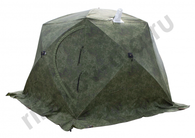 Палатка зимняя Стэк Чум 3 Т трехслойная камуф.пиксель с выводом под трубу (2.20*2.20*2.20) 