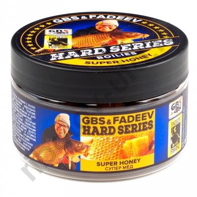 Бойлы GBS и Fadeev вареные hard series Super Honey Супер Мёд 20 мм