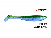 Силиконовая приманка Jig It Flutter 4,4in, 11см 7,8гр цв. 024 кальмар (5шт/уп)
