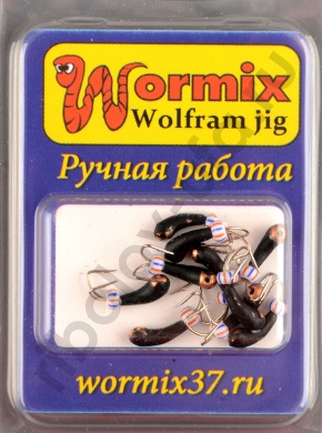 Мормышка Wormix точеная вольфрамовая Коза d=2.5 Уралка с медной коронкой 0,4гр арт. 1453